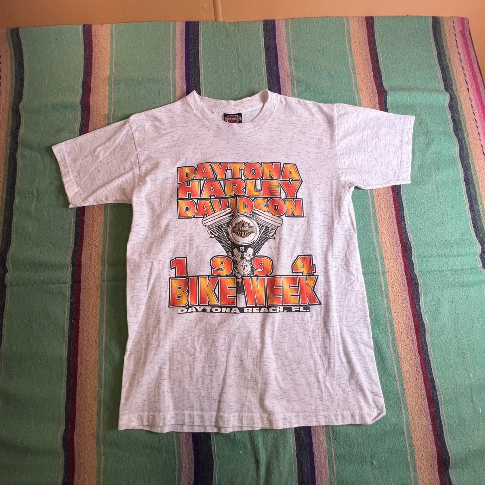 Harley Davidson T Shirt Mens M Grey 1994 Daytona Bike Week Vintage Holoubek USA
